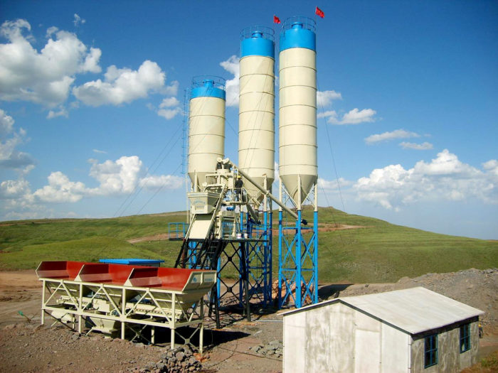 HZS50 concrete batching plant