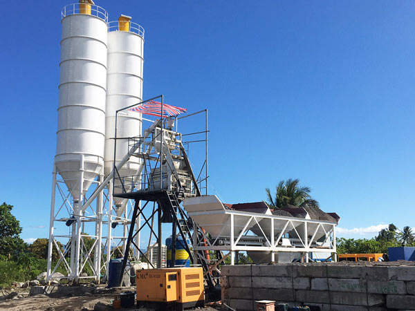 AJ-50 stationary concretebatching plant