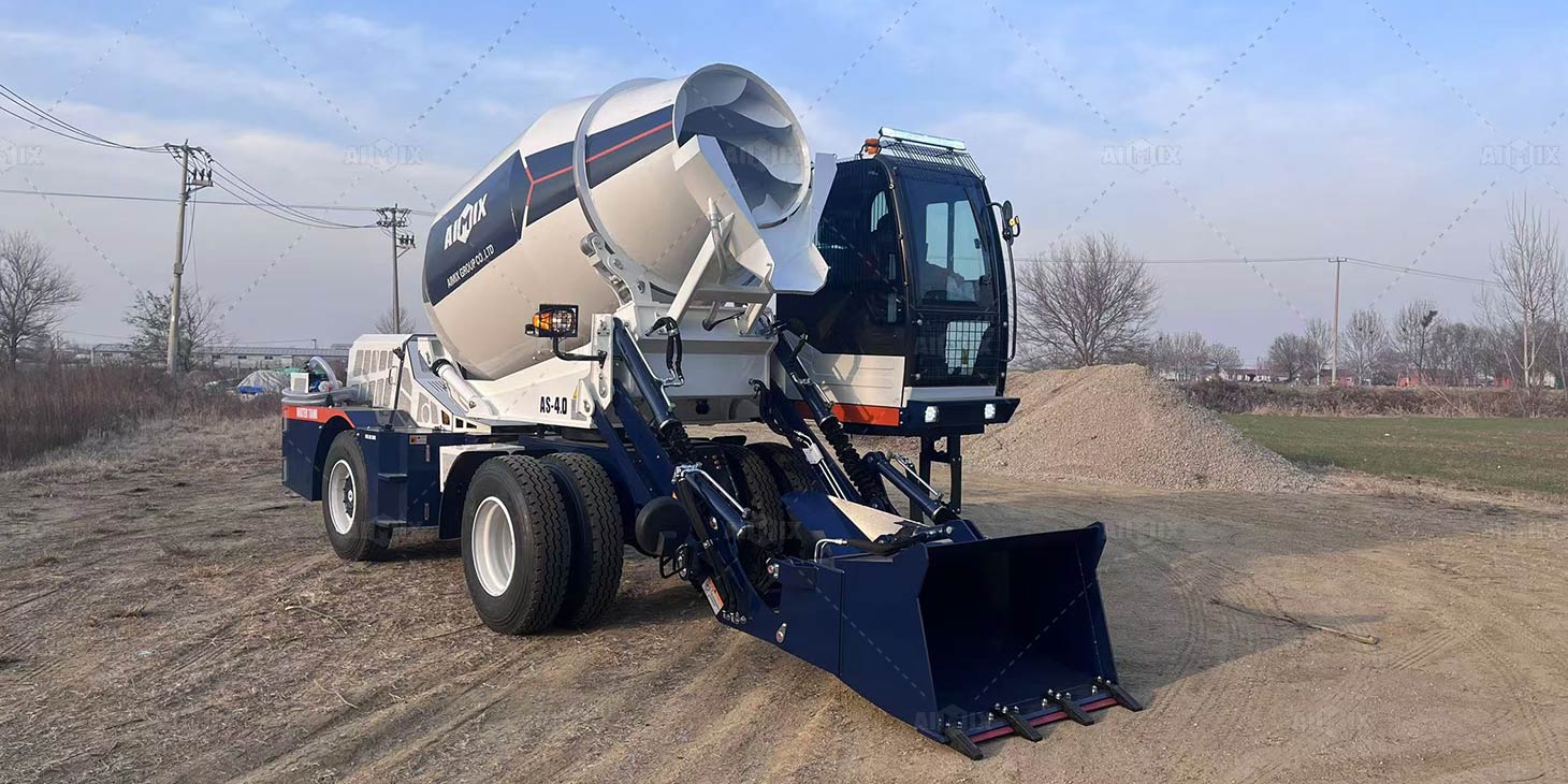 self loading concrete mixer
