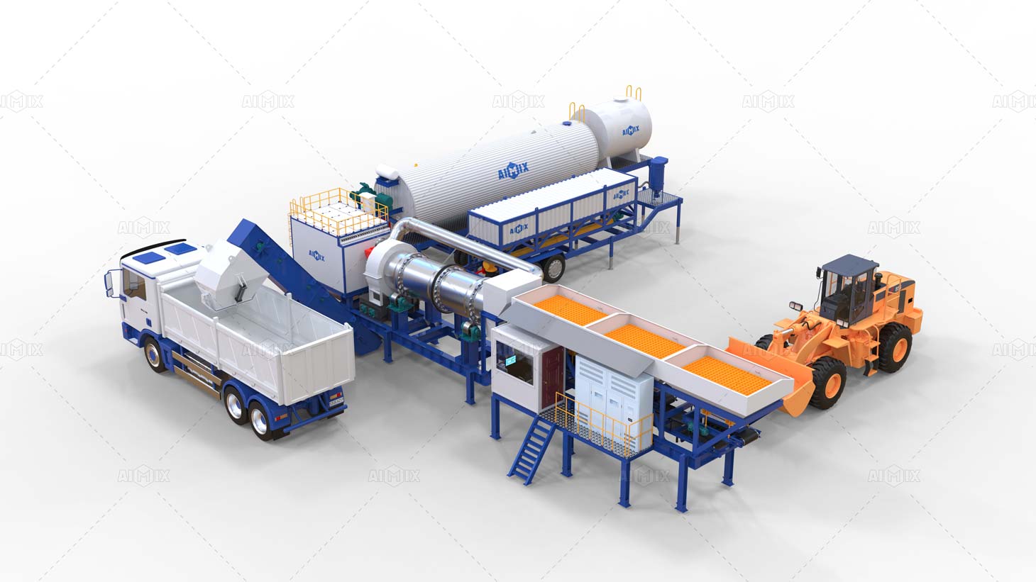 mobile asphalt batching plant