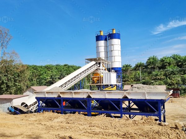 stationary concrete batching plant