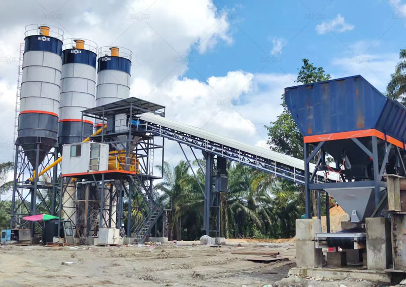 AJ90 Stationary Concrete Batch Plant In Malaysia