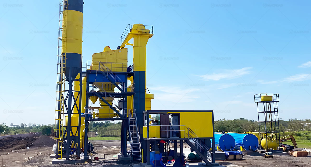 ALQ100 asphalt batch mixing plants in the Indonesia