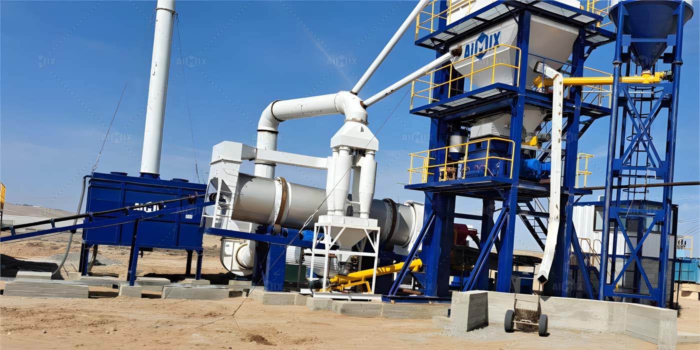 stationary asphalt mixing plant