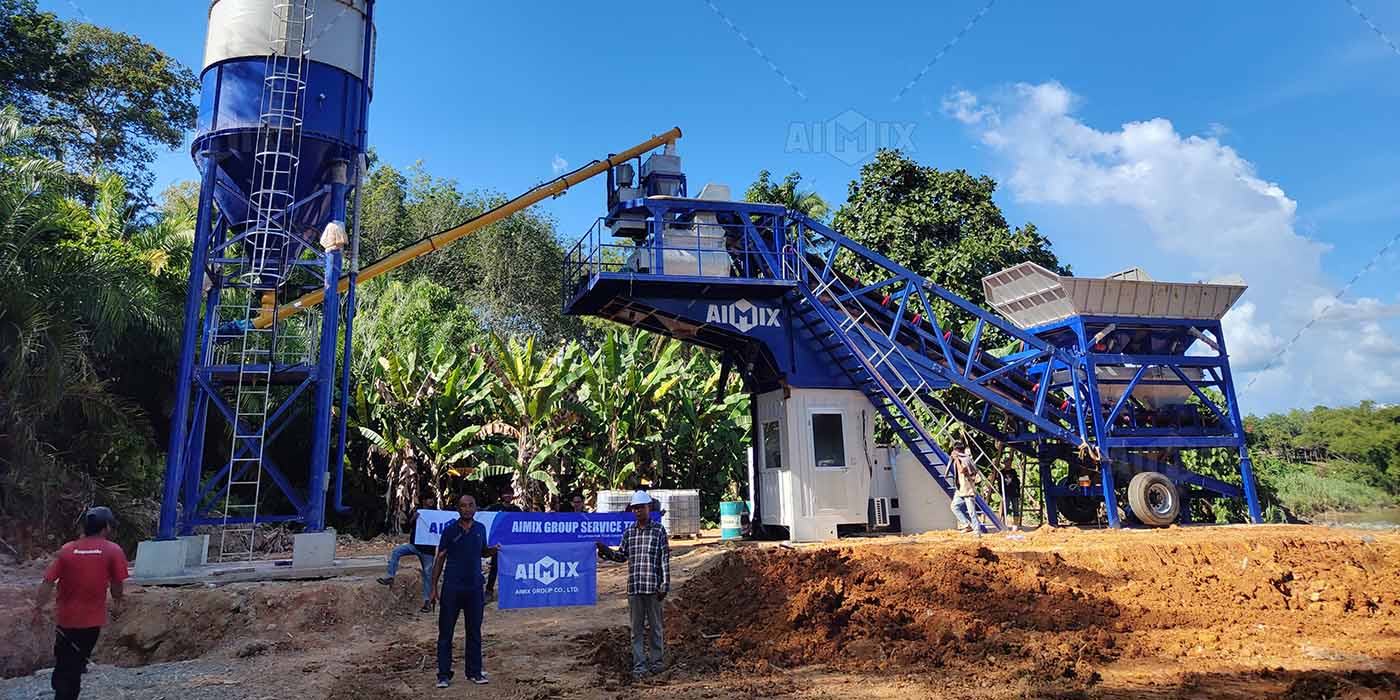 AJY35 mobile batching plant portable in Malaysia
