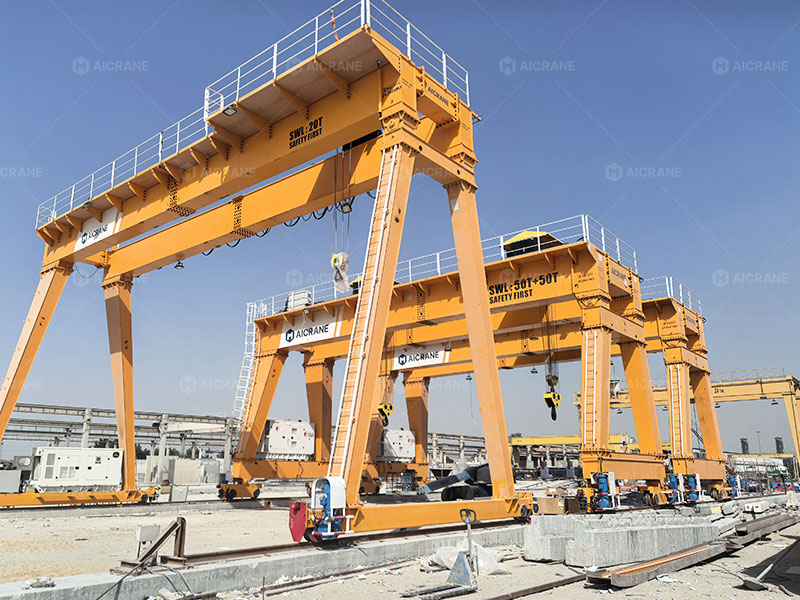 100 ton gantry crane for lifting precast concrete components