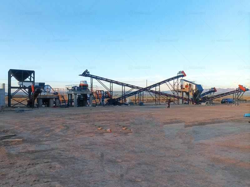 70 TPH Stationary River Stone Crushing Plant in Peru