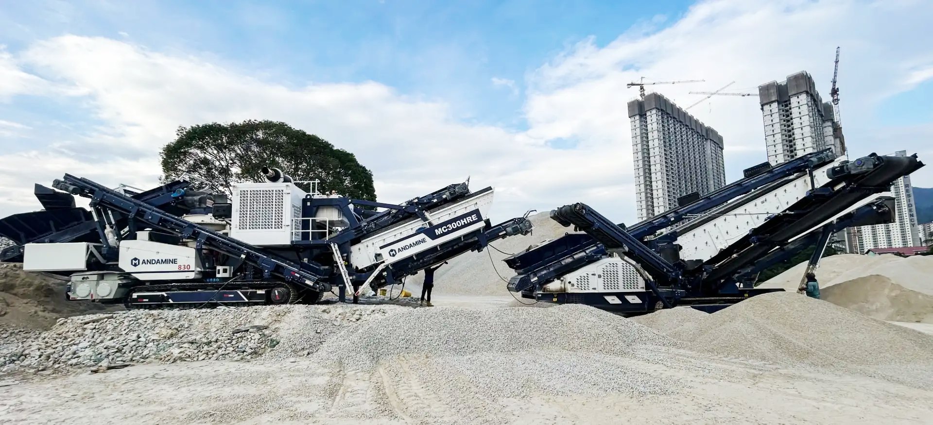 Mobile limestone crusher machine